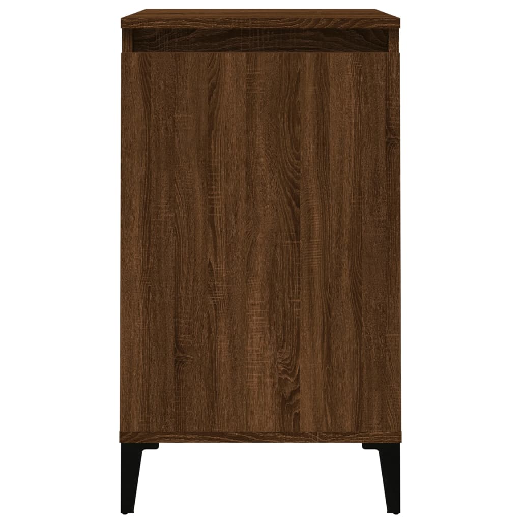 vidaXL Yöpöydät 2 kpl ruskea tammi 40x35x70 cm tekninen puu