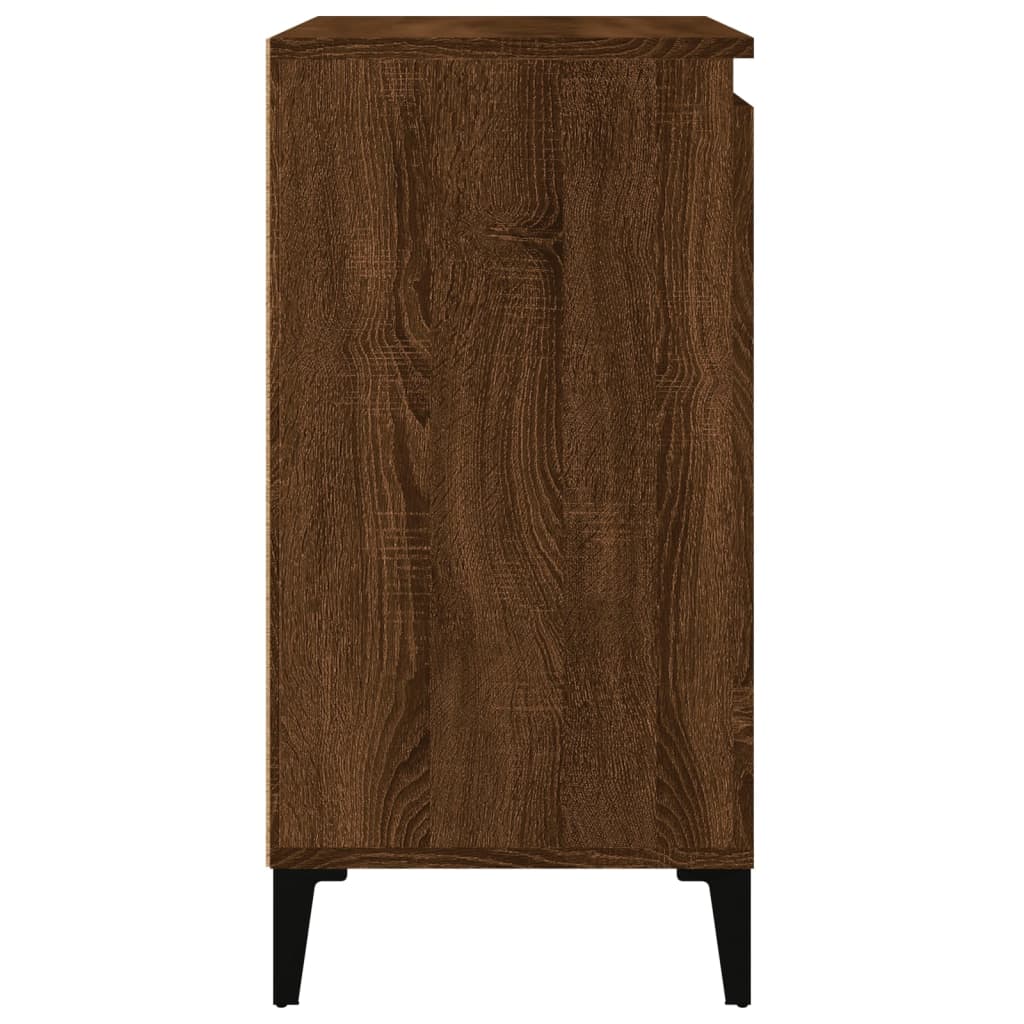 vidaXL Yöpöydät 2 kpl ruskea tammi 40x35x70 cm tekninen puu