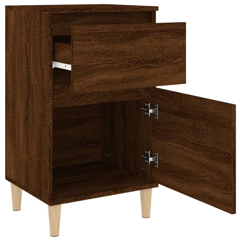 vidaXL Yöpöydät 2 kpl ruskea tammi 40x35x70