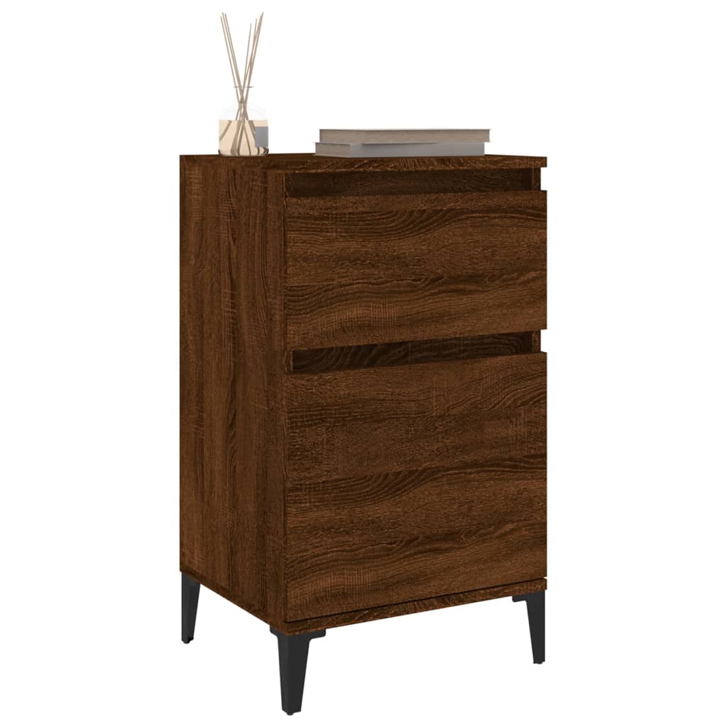vidaXL Yöpöydät 2 kpl ruskea tammi 40x35x70