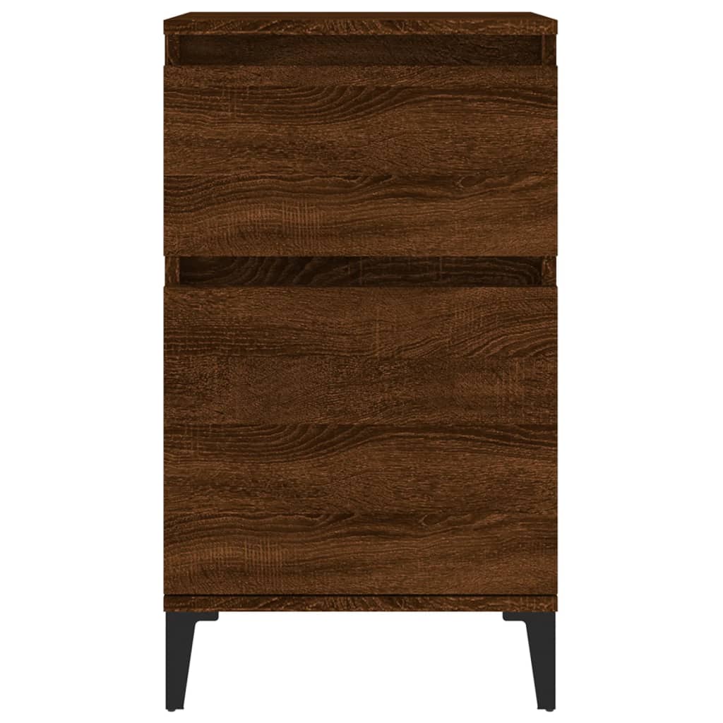 vidaXL Yöpöydät 2 kpl ruskea tammi 40x35x70