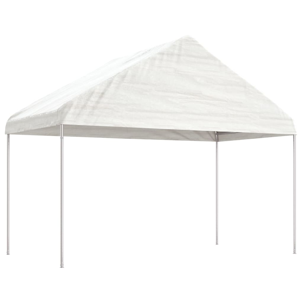 vidaXL Huvimaja katolla valkoinen 8,92x4,08x3,22 m polyeteeni