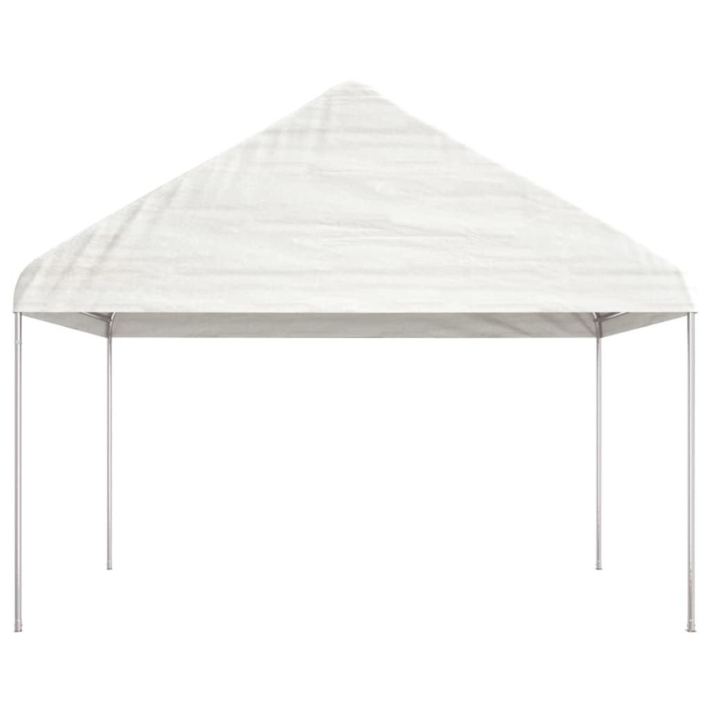 vidaXL Huvimaja katolla valkoinen 15,61x4,08x3,22 m polyeteeni