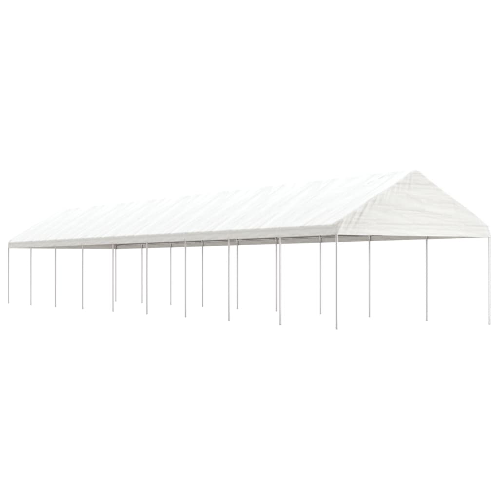 vidaXL Huvimaja katolla valkoinen 20,07x4,08x3,22 m polyeteeni