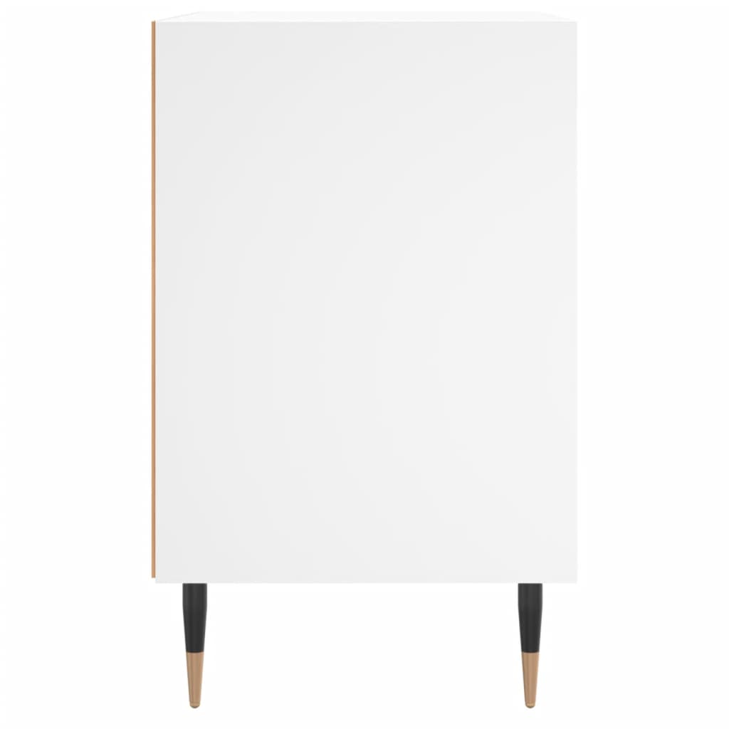 vidaXL Yöpöydät 2 kpl valkoinen 40x30x50 cm tekninen puu