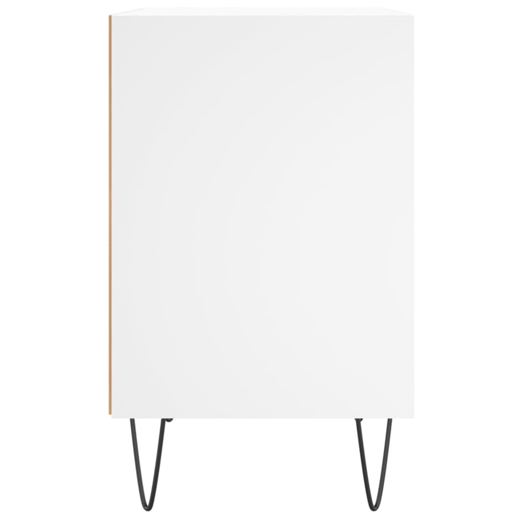 vidaXL Yöpöydät 2 kpl valkoinen 40x30x50 cm tekninen puu