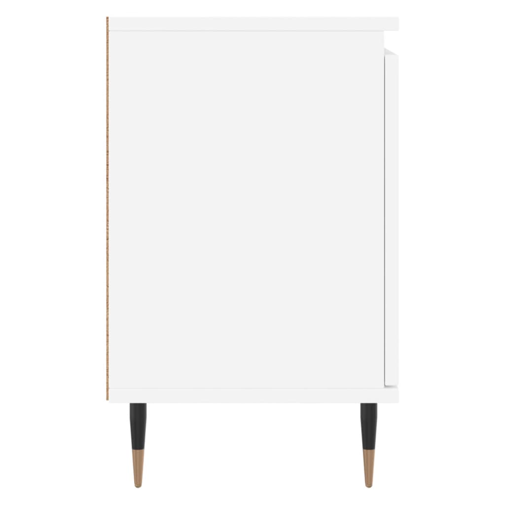 vidaXL Yöpöydät 2 kpl valkoinen 40x30x50 cm tekninen puu