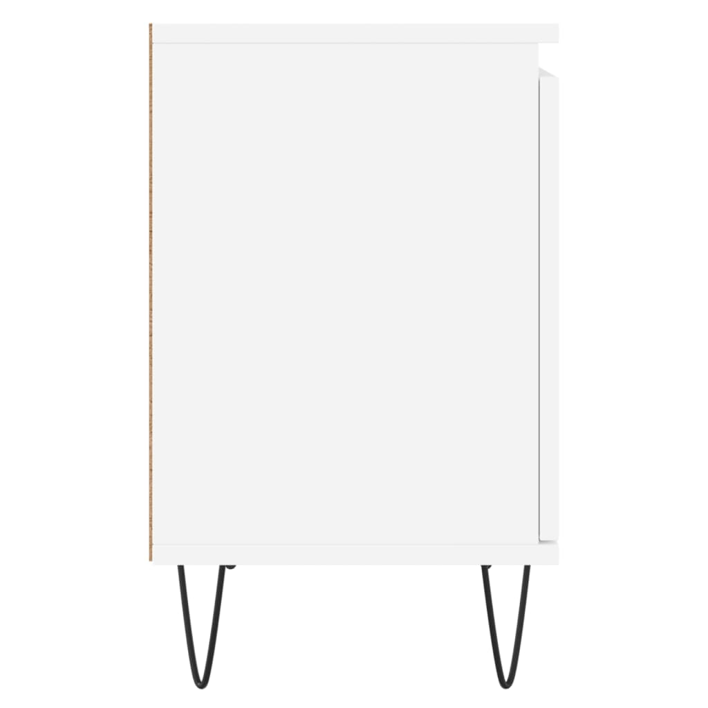 vidaXL Yöpöydät 2 kpl valkoinen 40x30x50 cm tekninen puu