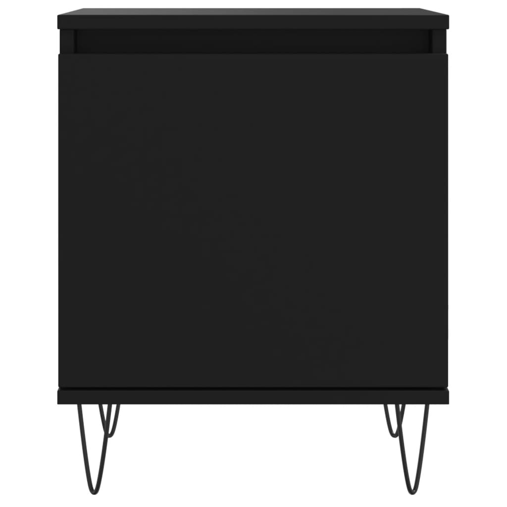 vidaXL Yöpöydät 2 kpl musta 40x30x50 cm tekninen puu