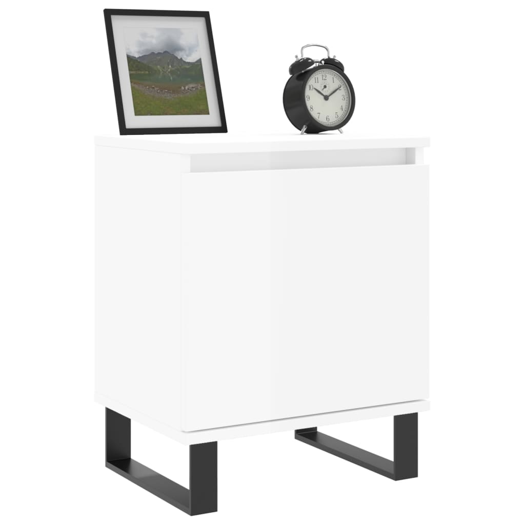 vidaXL Yöpöydät 2 kpl valkoinen 40x30x50 cm tekninen puu