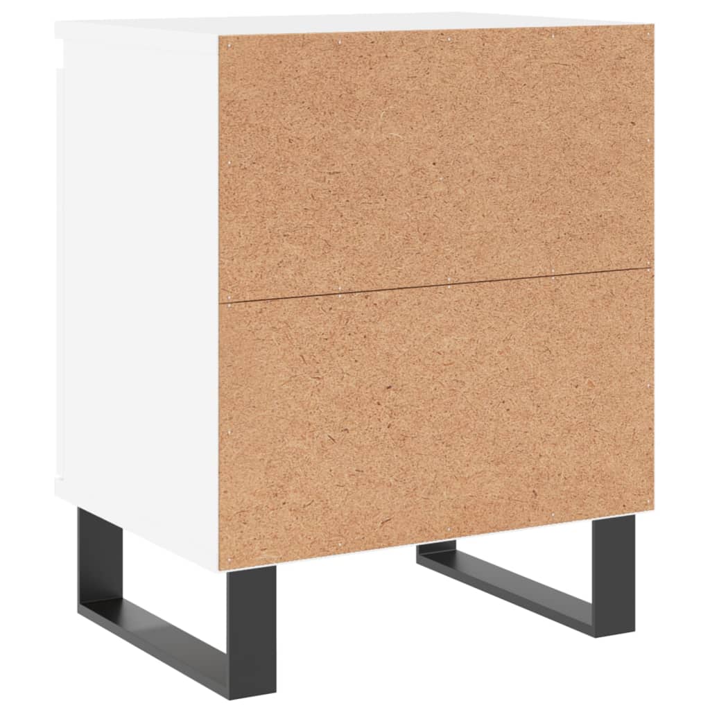 vidaXL Yöpöydät 2 kpl valkoinen 40x30x50 cm tekninen puu