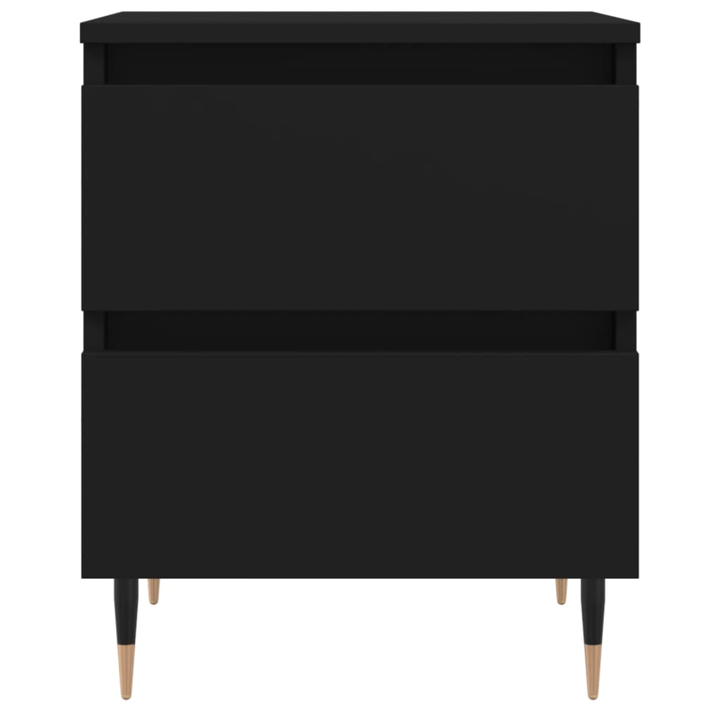 vidaXL Yöpöydät 2 kpl musta 40x35x50 cm tekninen puu
