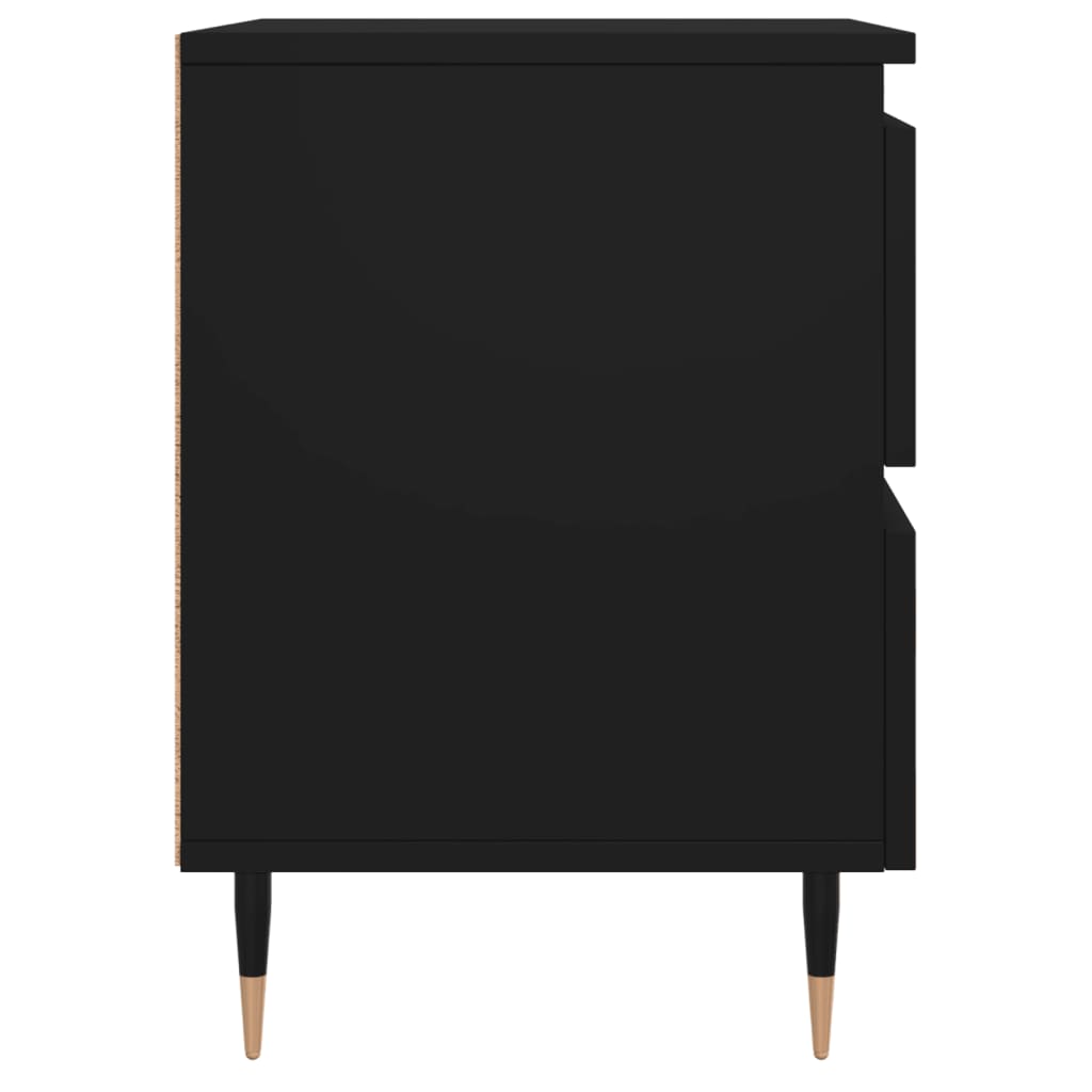 vidaXL Yöpöydät 2 kpl musta 40x35x50 cm tekninen puu