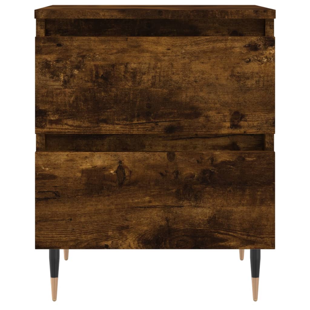 vidaXL Yöpöydät 2 kpl savutammi 40x35x50 cm tekninen puu