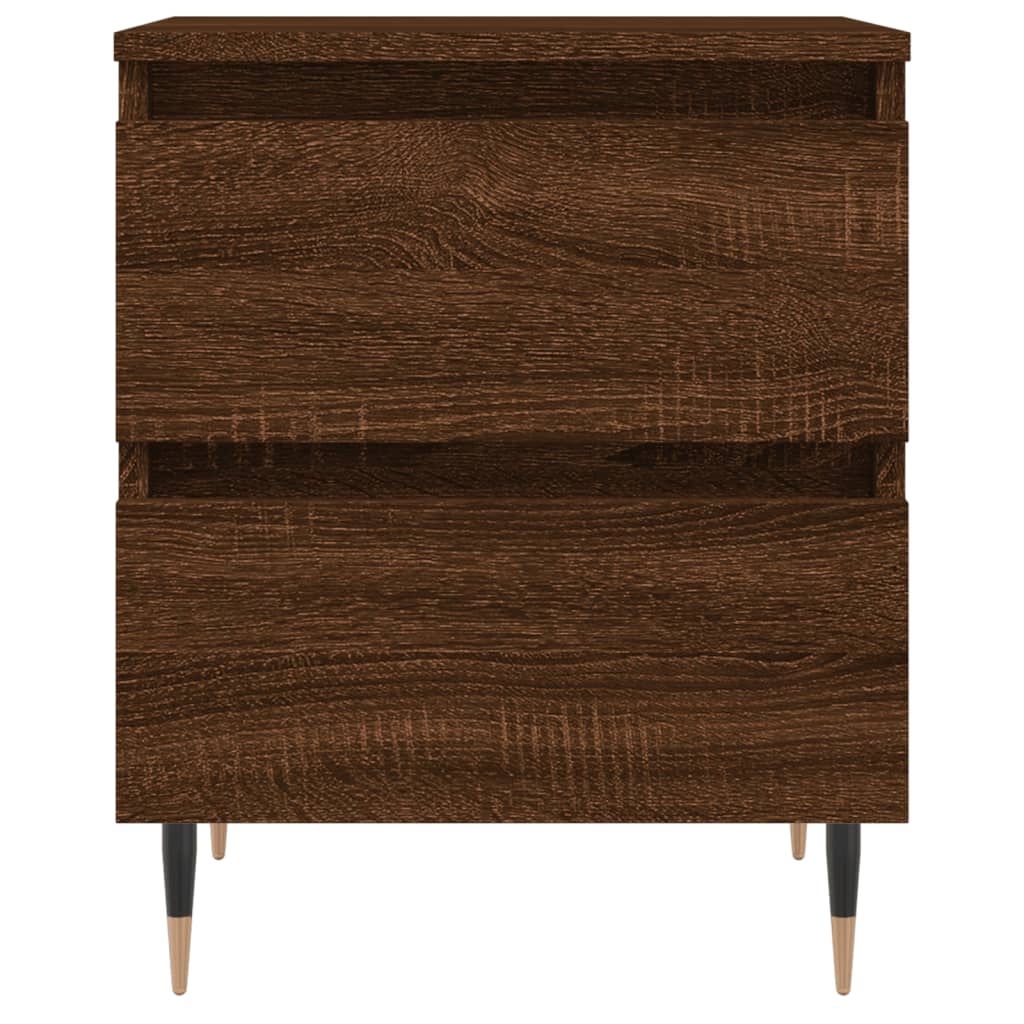 vidaXL Yöpöydät 2 kpl ruskea tammi 40x35x50 cm tekninen puu