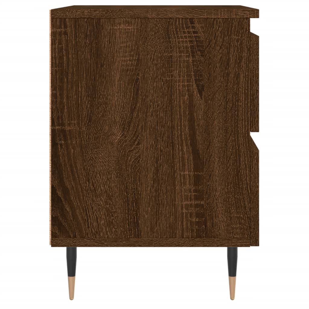 vidaXL Yöpöydät 2 kpl ruskea tammi 40x35x50 cm tekninen puu