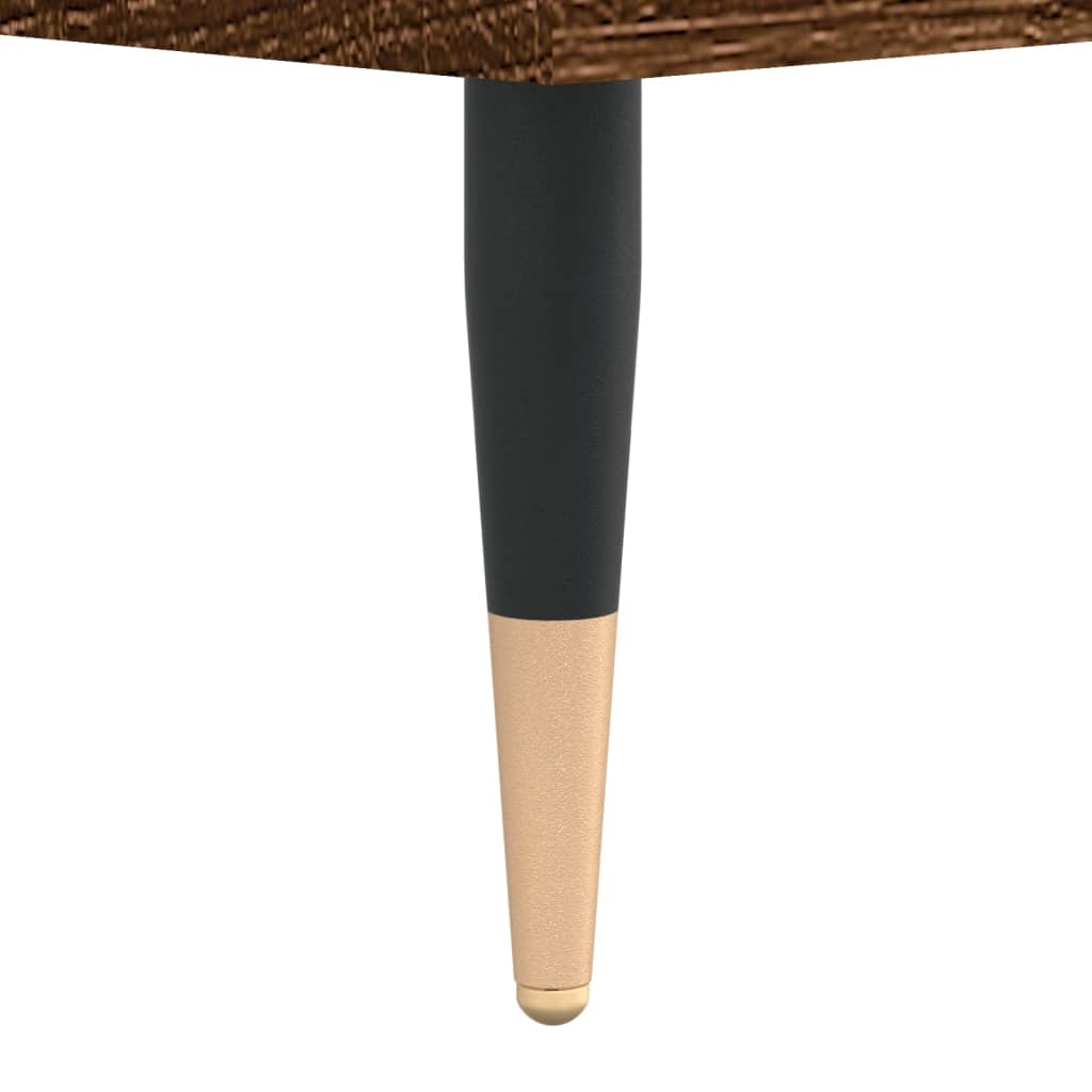 vidaXL Yöpöydät 2 kpl ruskea tammi 40x35x50 cm tekninen puu