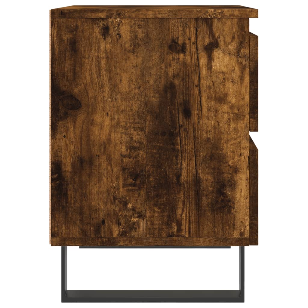 vidaXL Yöpöydät 2 kpl savutammi 40x35x50 cm tekninen puu