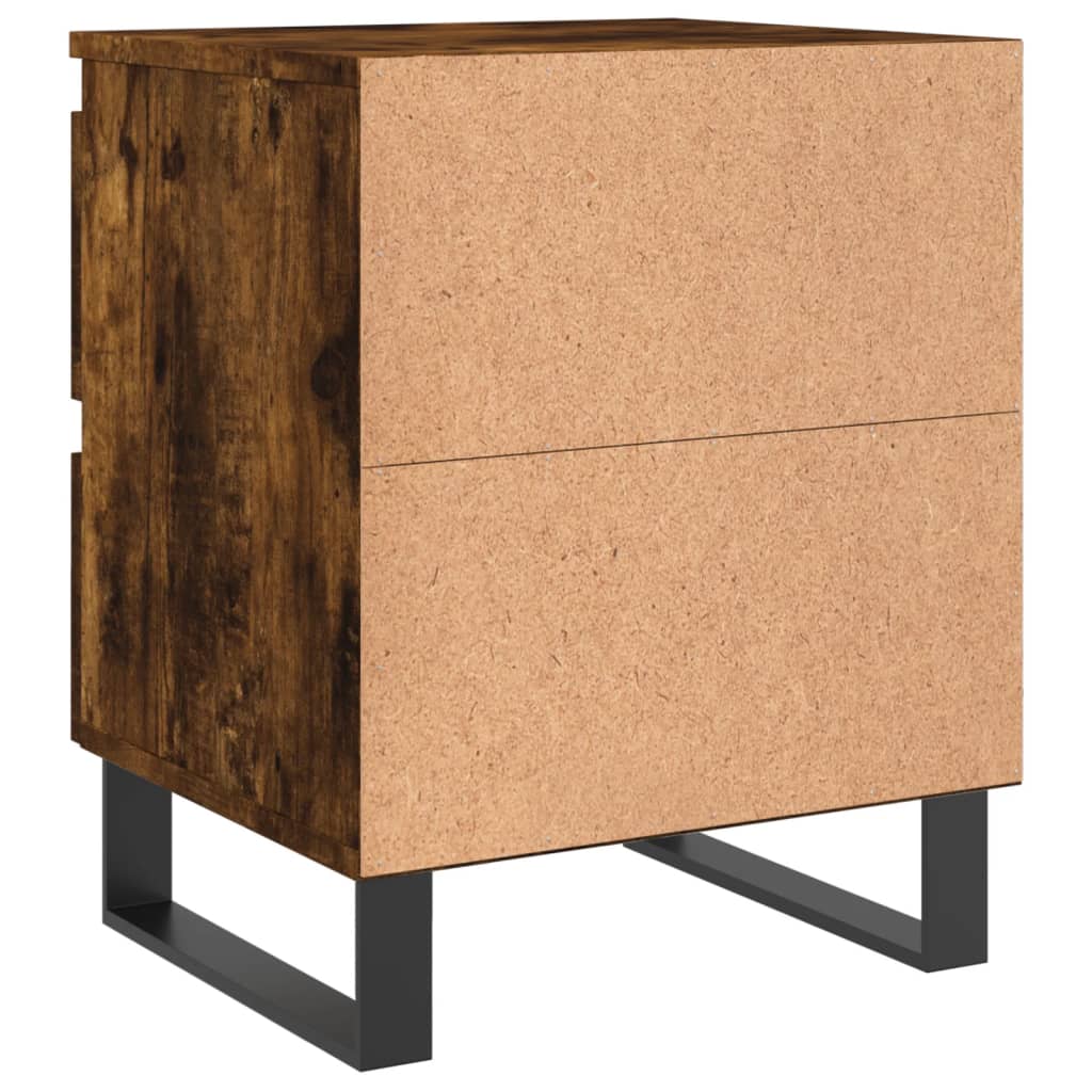 vidaXL Yöpöydät 2 kpl savutammi 40x35x50 cm tekninen puu