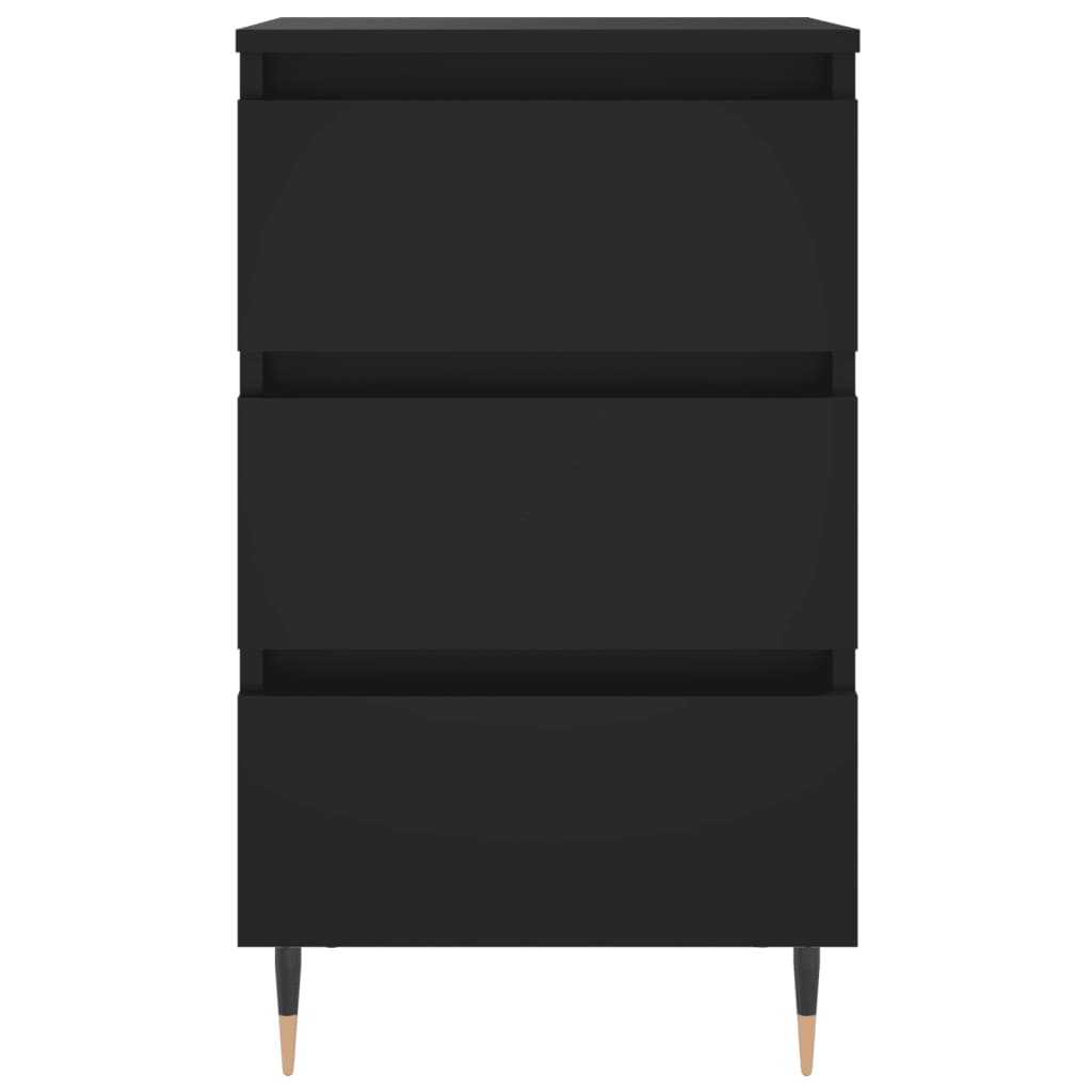 vidaXL Yöpöydät 2 kpl musta 40x35x69 cm tekninen puu