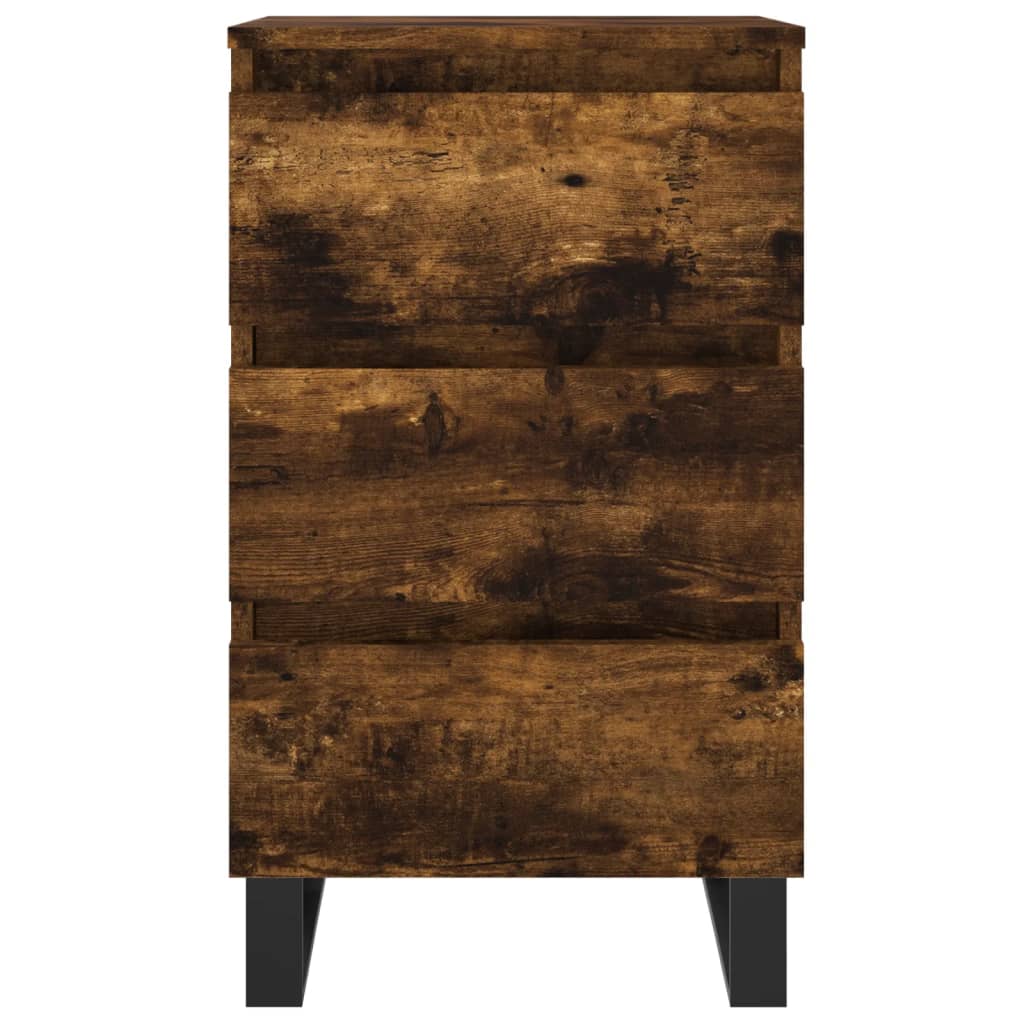 vidaXL Yöpöydät 2 kpl savutammi 40x35x69 cm tekninen puu
