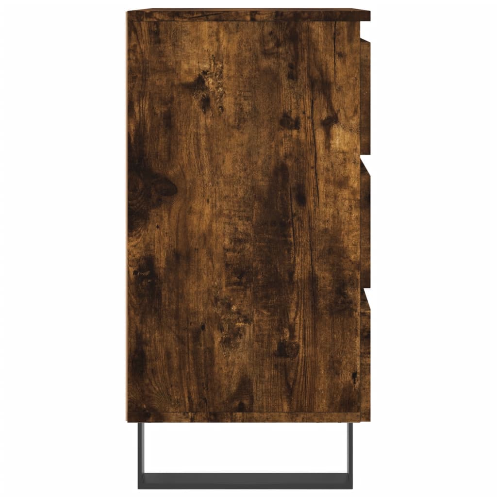 vidaXL Yöpöydät 2 kpl savutammi 40x35x69 cm tekninen puu