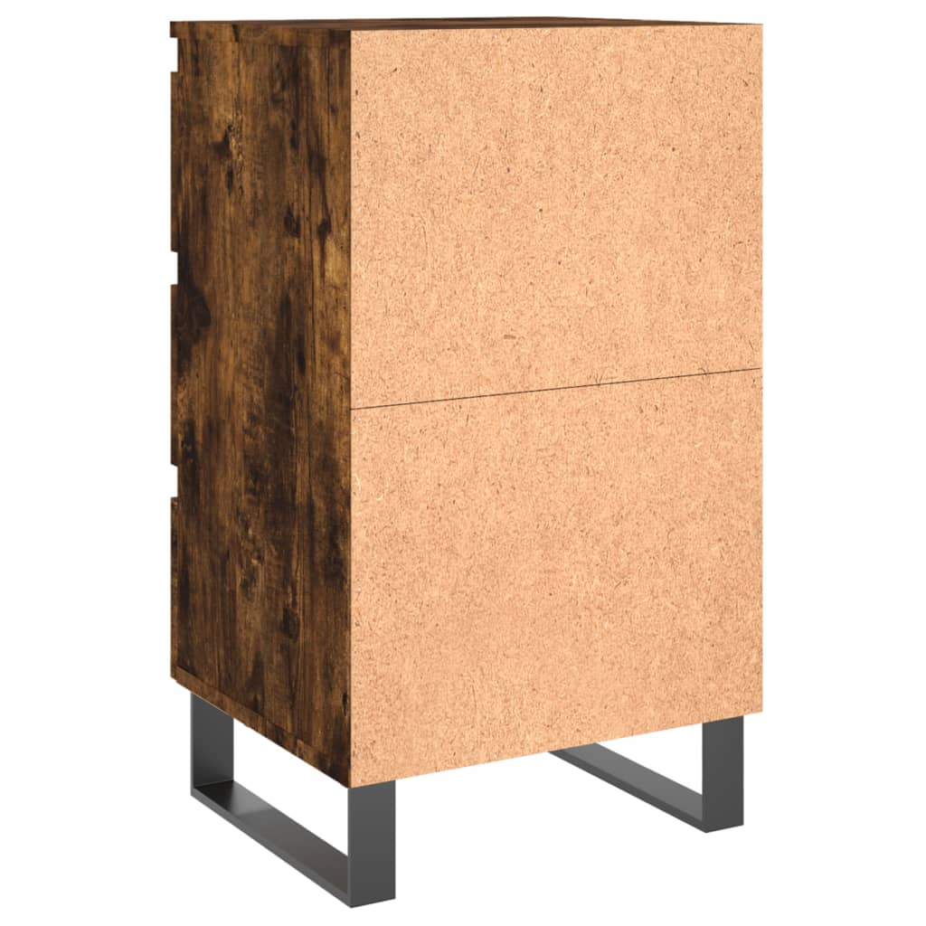 vidaXL Yöpöydät 2 kpl savutammi 40x35x69 cm tekninen puu