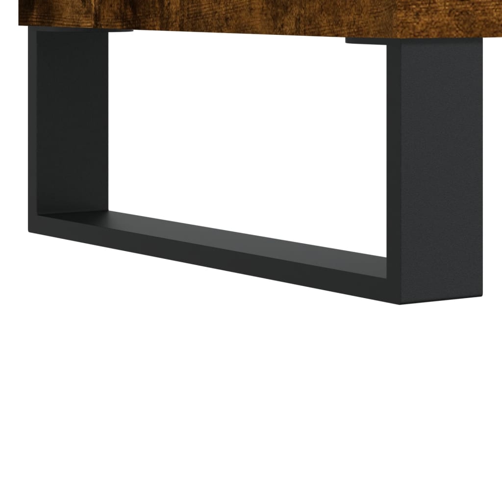 vidaXL Yöpöydät 2 kpl savutammi 40x35x69 cm tekninen puu