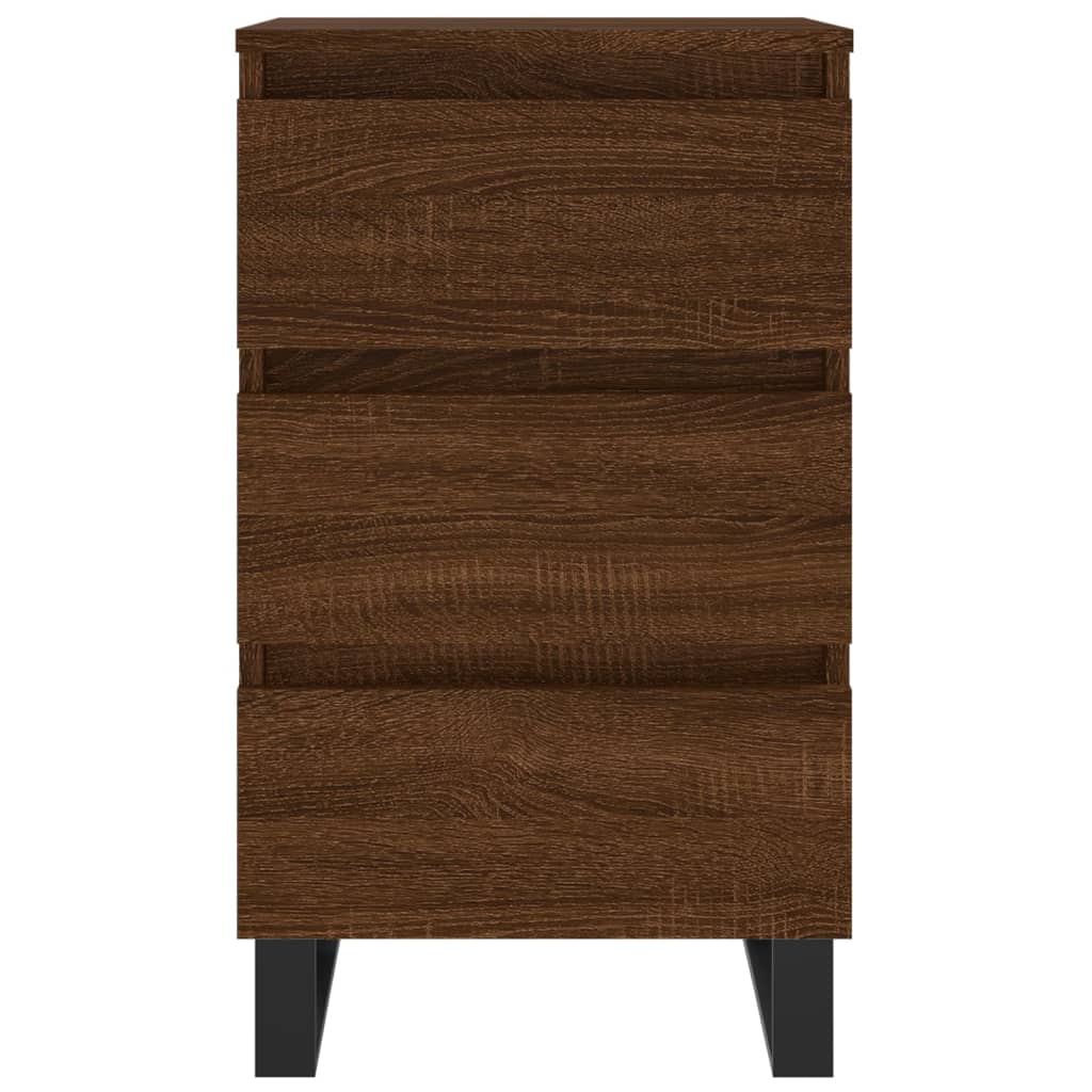 vidaXL Yöpöydät 2 kpl ruskea tammi 40x35x69 cm tekninen puu
