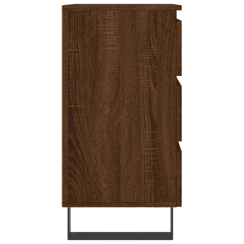 vidaXL Yöpöydät 2 kpl ruskea tammi 40x35x69 cm tekninen puu