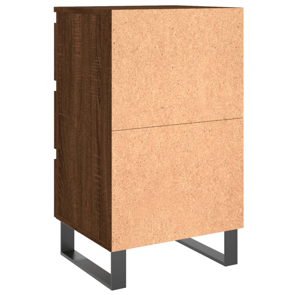 vidaXL Yöpöydät 2 kpl ruskea tammi 40x35x69 cm tekninen puu