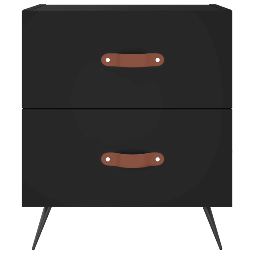 vidaXL Yöpöydät 2 kpl musta 40x35x47,5 cm tekninen puu
