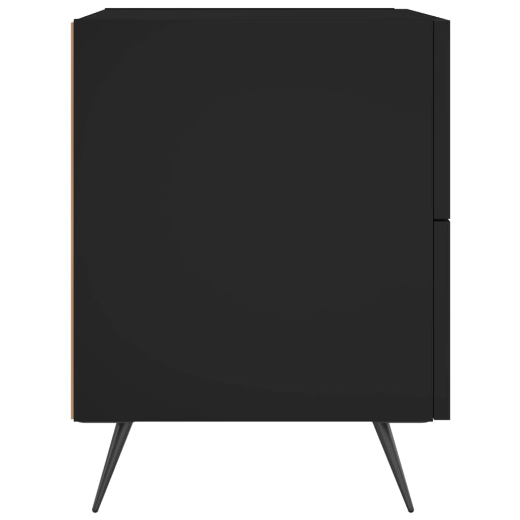 vidaXL Yöpöydät 2 kpl musta 40x35x47,5 cm tekninen puu