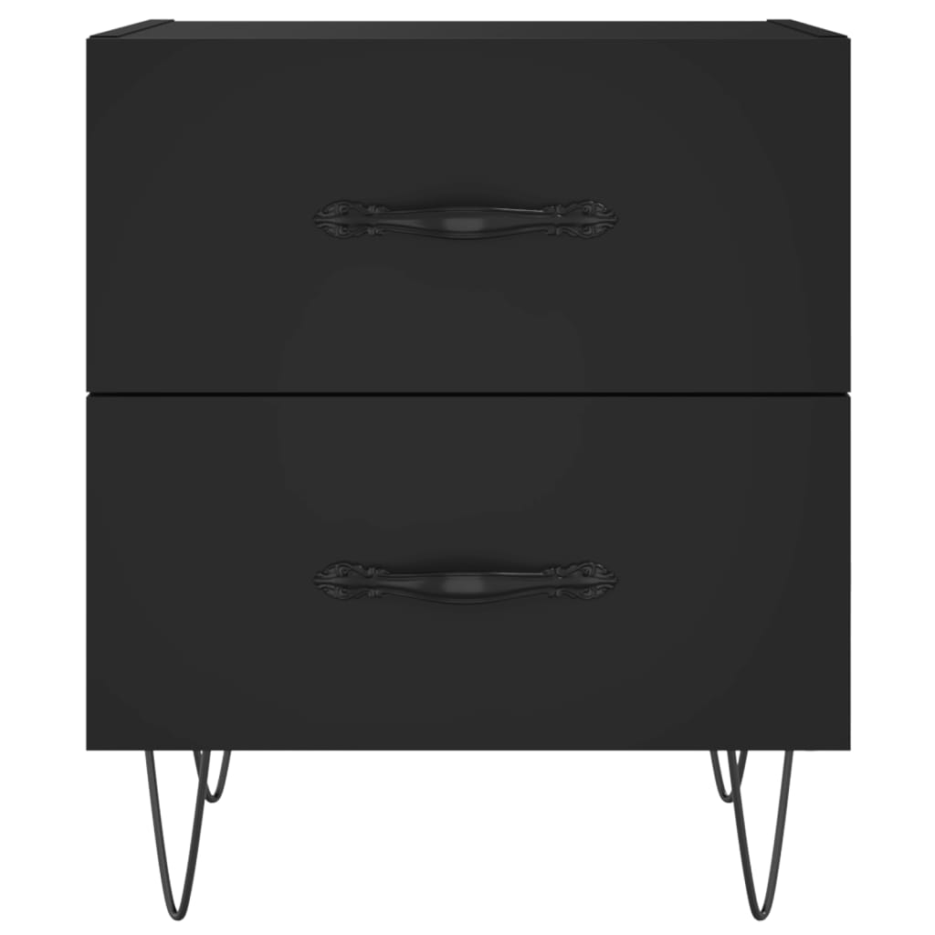 vidaXL Yöpöydät 2 kpl musta 40x35x47,5 cm tekninen puu