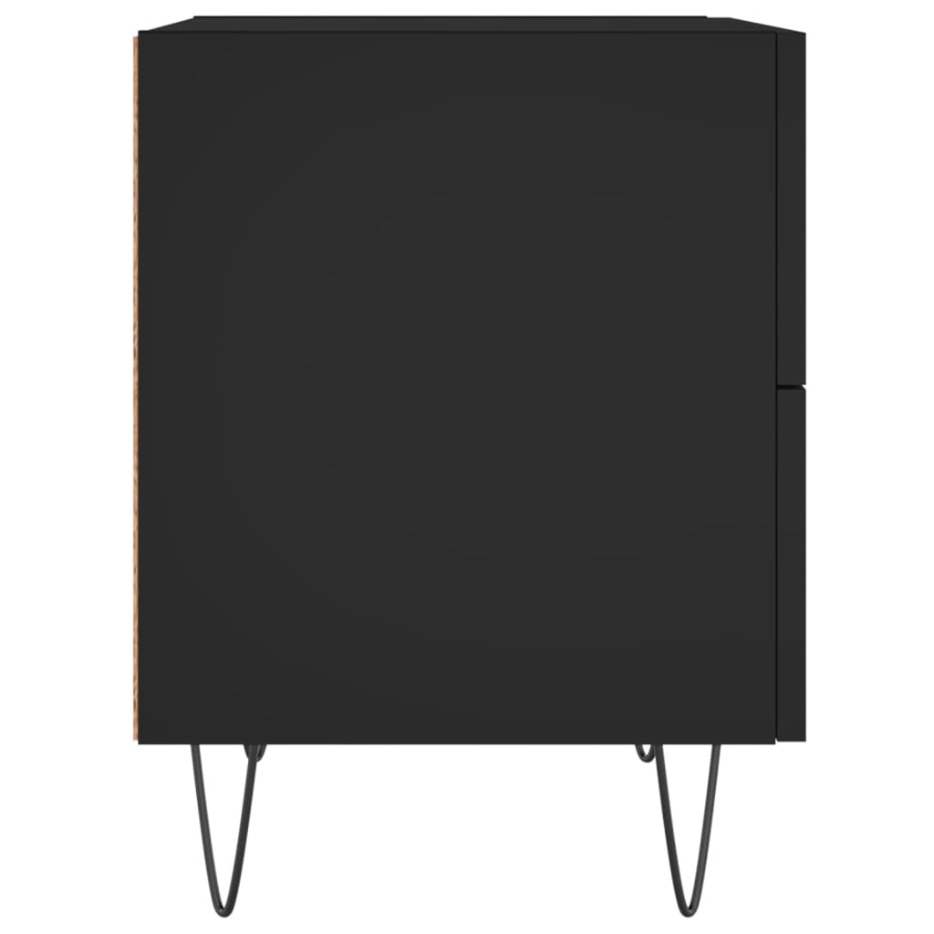 vidaXL Yöpöydät 2 kpl musta 40x35x47,5 cm tekninen puu
