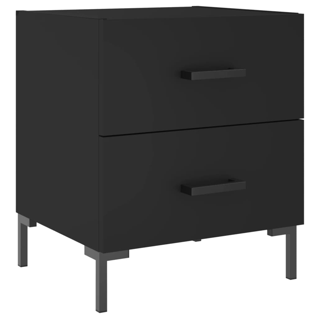 vidaXL Yöpöydät 2 kpl musta 40x35x47,5 cm tekninen puu
