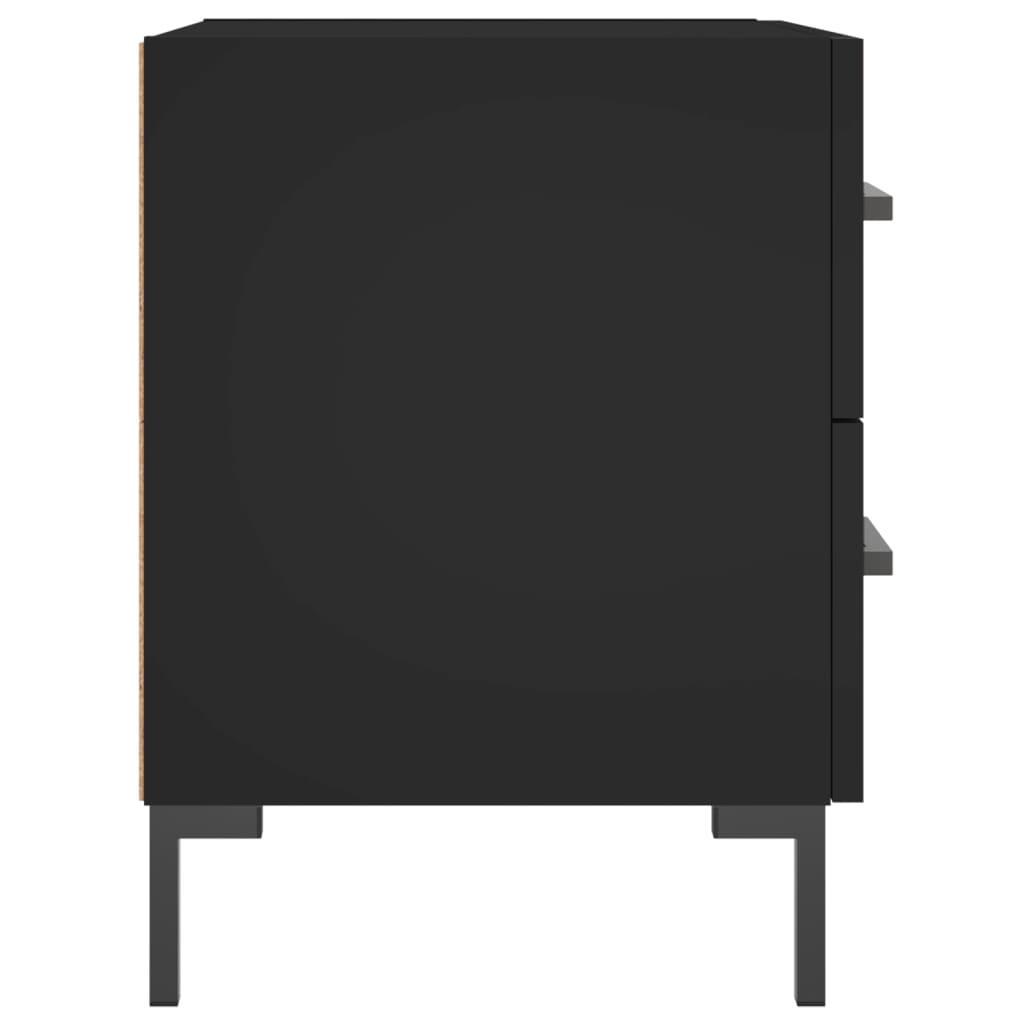 vidaXL Yöpöydät 2 kpl musta 40x35x47,5 cm tekninen puu