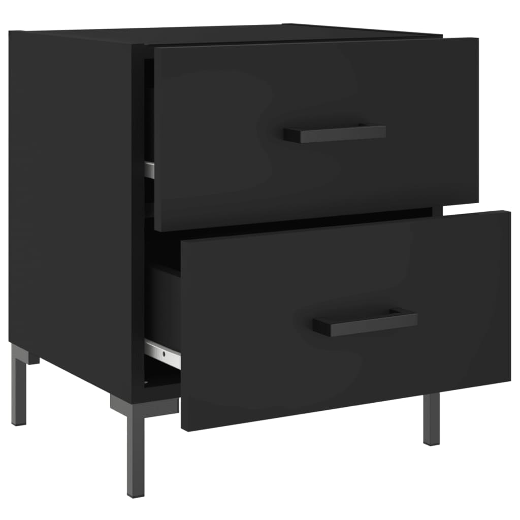 vidaXL Yöpöydät 2 kpl musta 40x35x47,5 cm tekninen puu