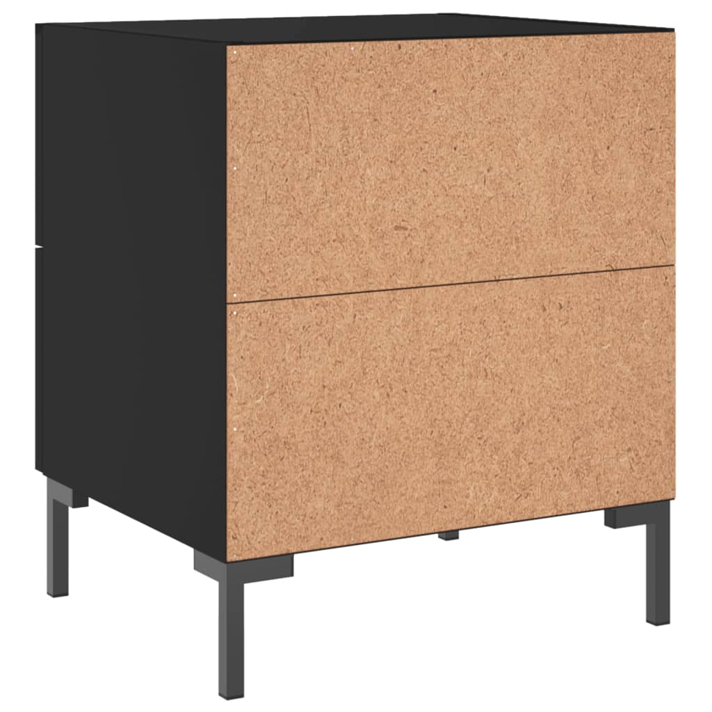vidaXL Yöpöydät 2 kpl musta 40x35x47,5 cm tekninen puu