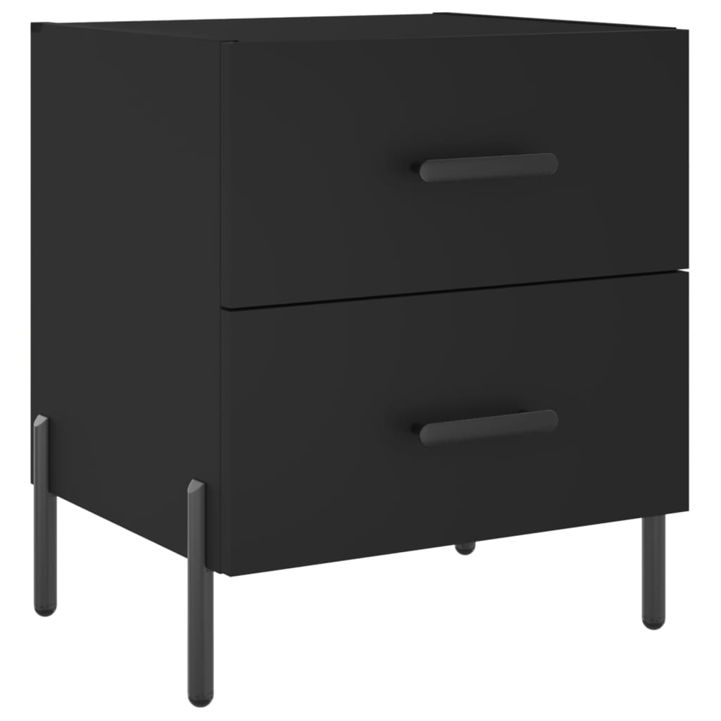 vidaXL Yöpöydät 2 kpl musta 40x35x47,5 cm tekninen puu