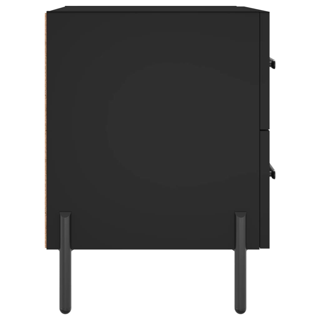 vidaXL Yöpöydät 2 kpl musta 40x35x47,5 cm tekninen puu