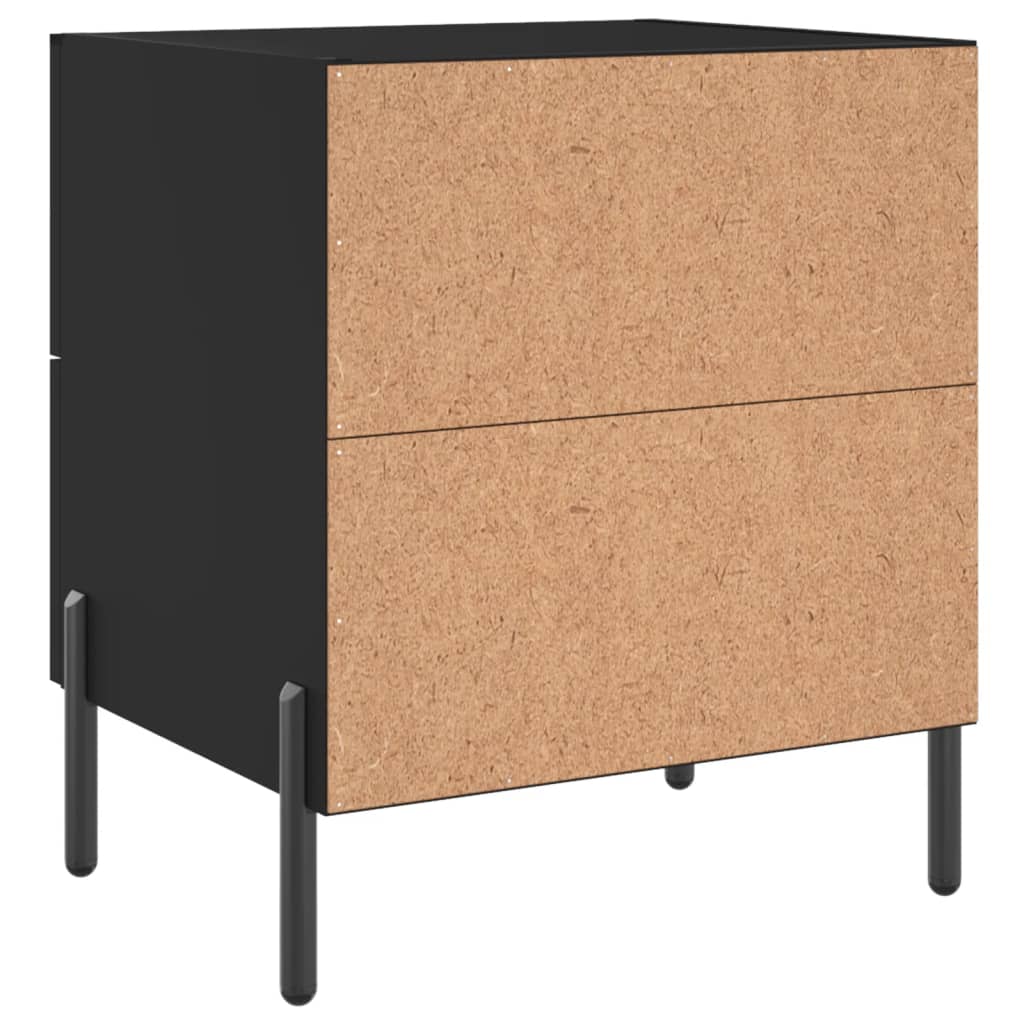 vidaXL Yöpöydät 2 kpl musta 40x35x47,5 cm tekninen puu