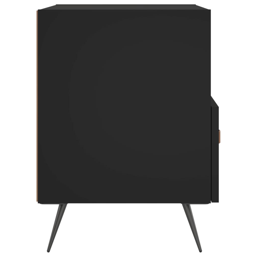 vidaXL Yöpöydät 2 kpl musta 40x35x47,5 cm tekninen puu