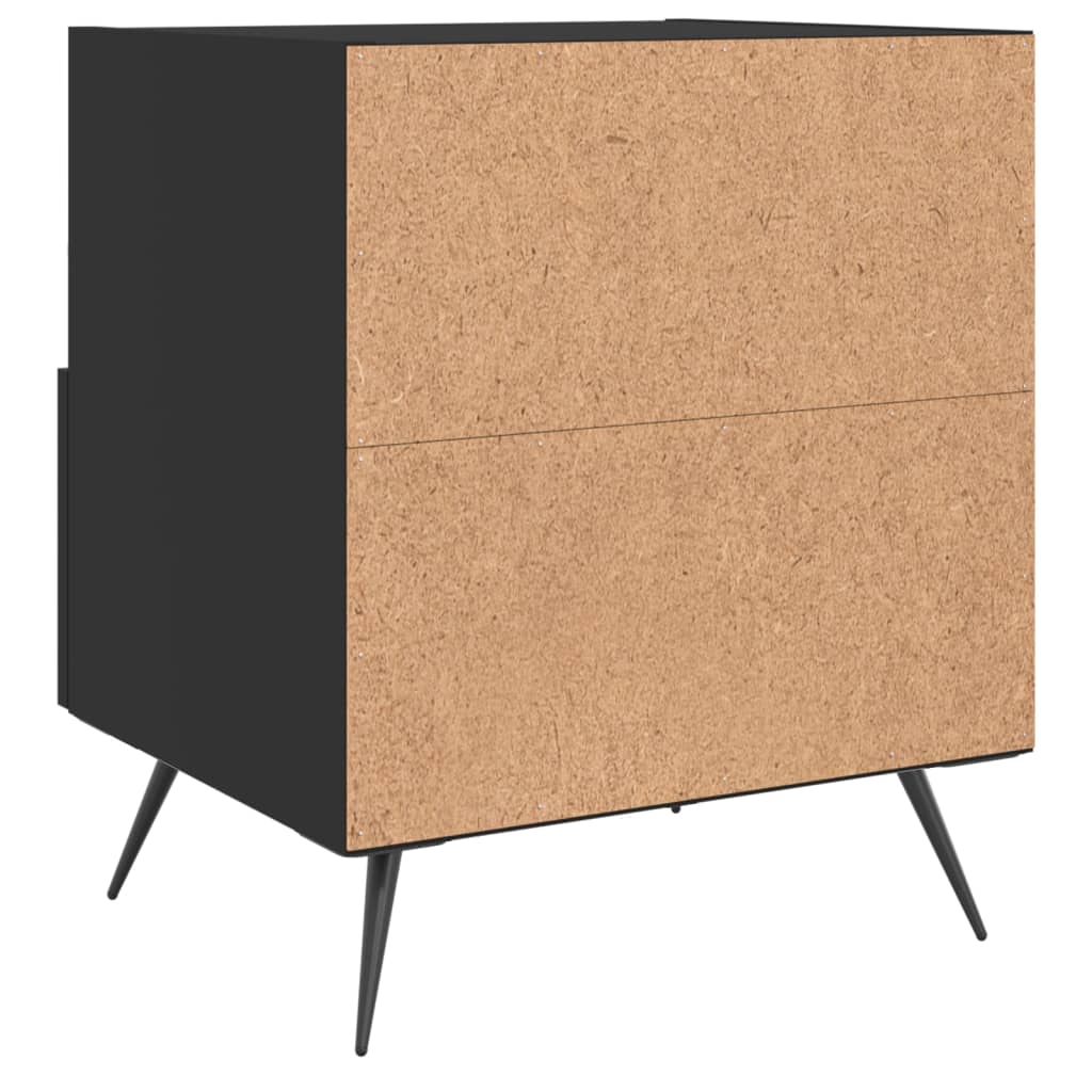 vidaXL Yöpöydät 2 kpl musta 40x35x47,5 cm tekninen puu