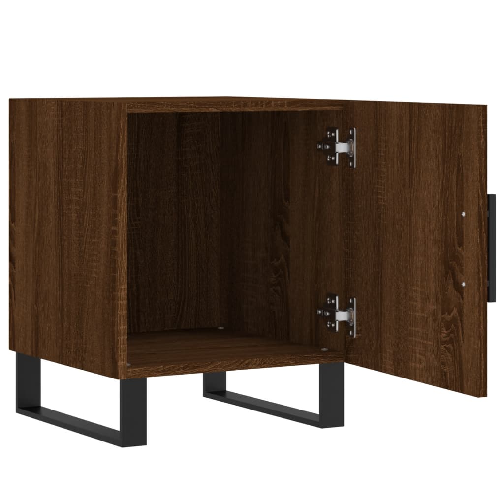 vidaXL Yöpöydät 2 kpl ruskea tammi 40x40x50 cm tekninen puu