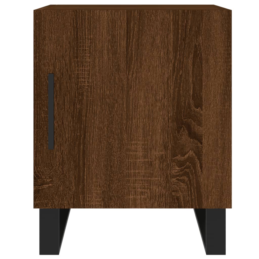 vidaXL Yöpöydät 2 kpl ruskea tammi 40x40x50 cm tekninen puu