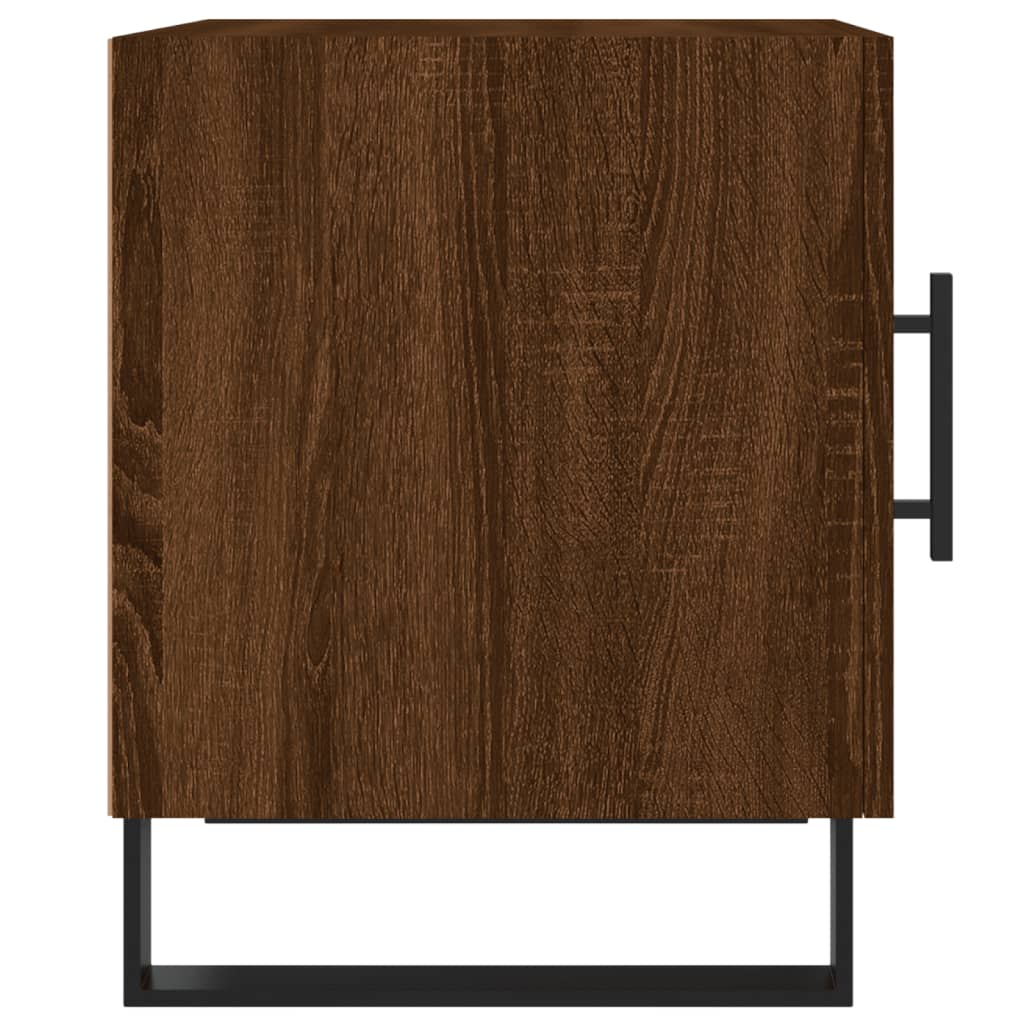 vidaXL Yöpöydät 2 kpl ruskea tammi 40x40x50 cm tekninen puu