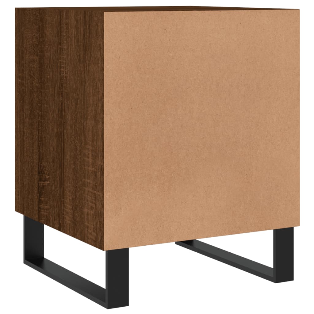 vidaXL Yöpöydät 2 kpl ruskea tammi 40x40x50 cm tekninen puu