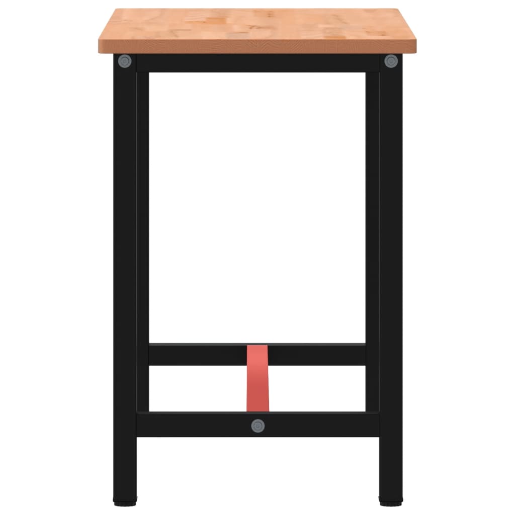 vidaXL Työpöytä työtaso 115x55x81,5 cm täysi pyökki metalli