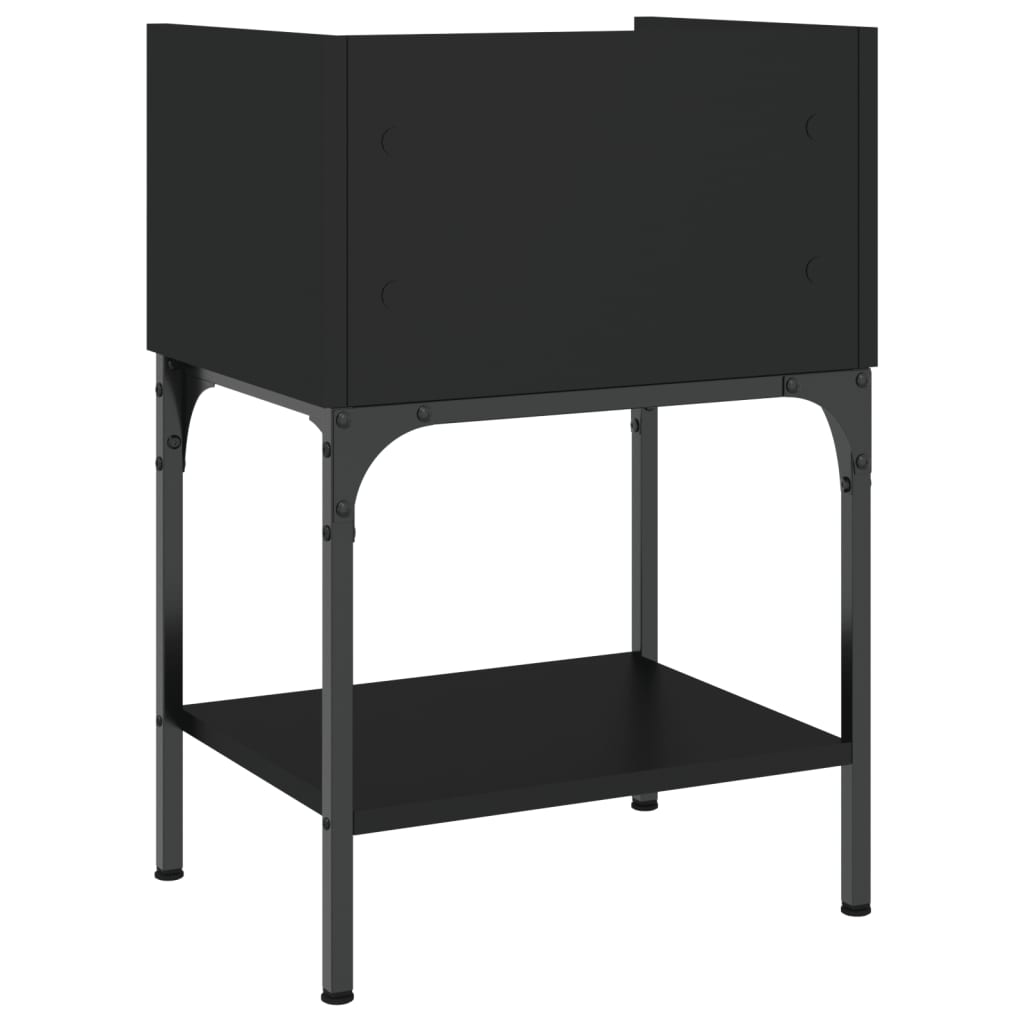 vidaXL Yöpöydät 2 kpl musta 40,5x31x60 cm tekninen puu